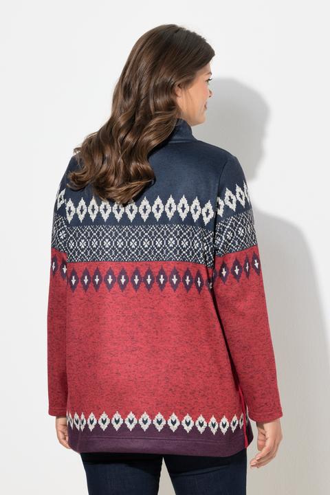 Image du produit Laurasøn Sweat long, motif norvégien. Manches longues, col montant (42)
