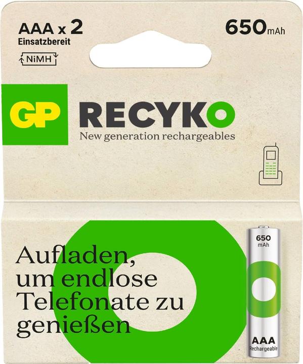Produktbild GP Batteries Recharable batteries others (2 Stk., AAA, 650 mAh)