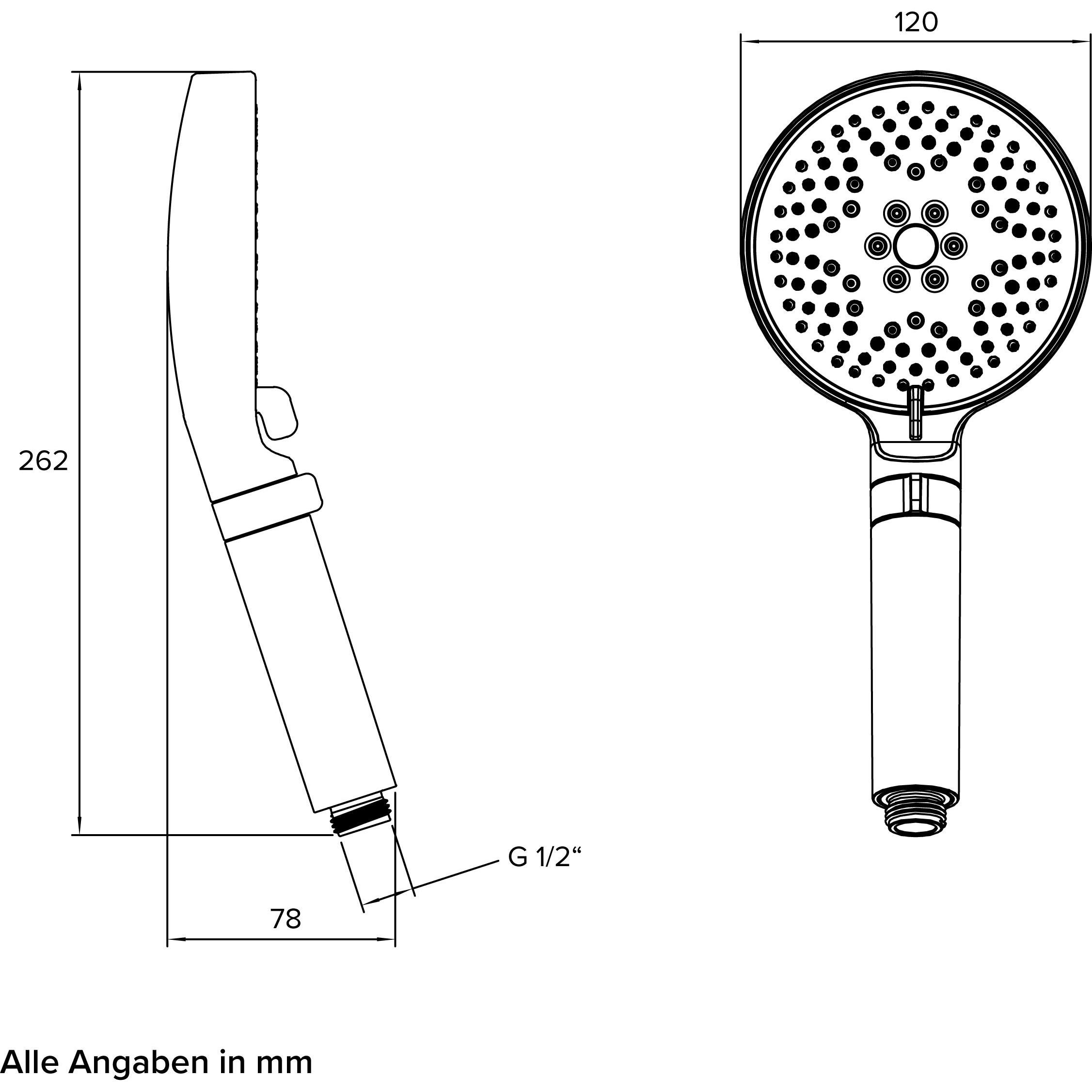 Thumbnail - Chris Bergen, Duschbrause, Handbrause (3 Strahlarten)