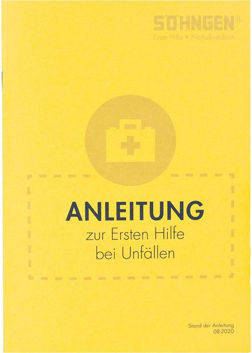 Produktbild Söhngen Erste-Hilfe-Anleitung, 1 St. (Erste Hilfe Set Zubehör)