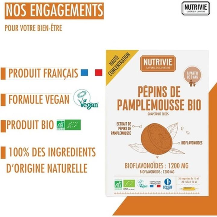 Image du produit Nutrivie Extrait de pépins de pamplemousse bio