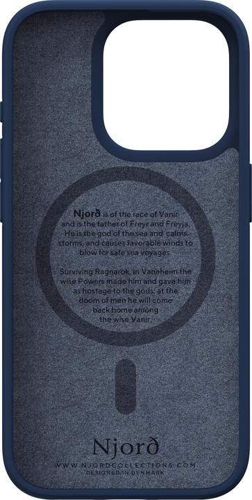 Image du produit Njord Salmon Leather Magsafe Case for iPhone 15 Pro, Bleu (Apple iPhone 15 Pro)