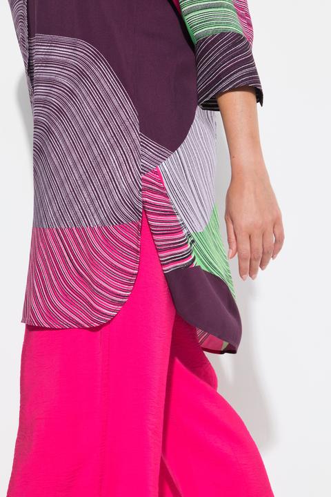 Actual product image Ulla Popken Abstract Print 33/4 Sleeve Tunic Blouse (54)