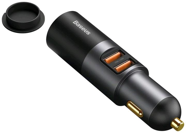 Produktbild Baseus Share Together Fast Charge Car Charger with Cigarette Lighter Expansion Port, 2x USB, 120W (G