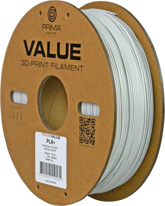 Immagine prodotto Prima Creator PrimaValue PLA+ (PLA, 1.75 mm, 1320 g, Grigio)