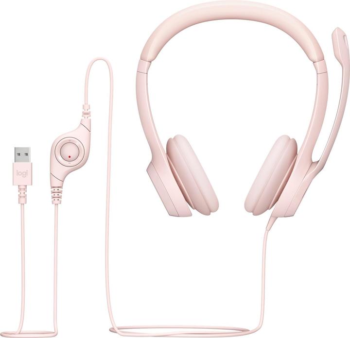 Image du produit Logitech Casque filaire H390 - ROSE - USB (Filaire, USB-A)