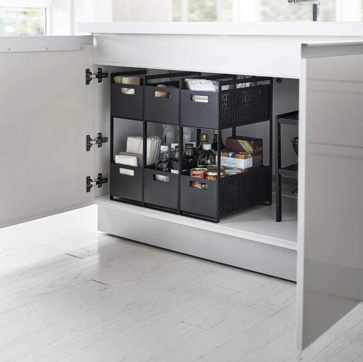 Produktbild Yamazaki Aufbewahrungskörbe mit Ständer TOWER (32.50 cm, 1x)