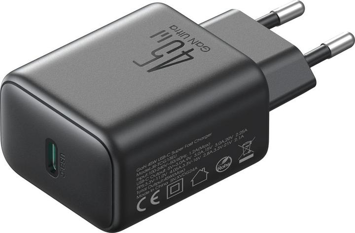 Produktbild Joyroom GaN Wall Charger USB-C, 45W - Black (45 W)