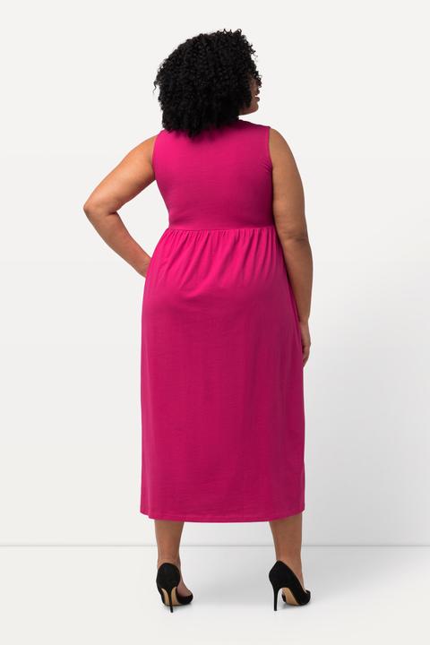 Produktbild Ulla Popken Jerseykleid, A-Linie, Tunika-Ausschnitt, ärmellos (54)