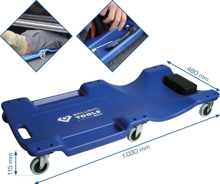 Actual product image Brilliant Tools Mobile couch, L1030 x W480 x H115 mm