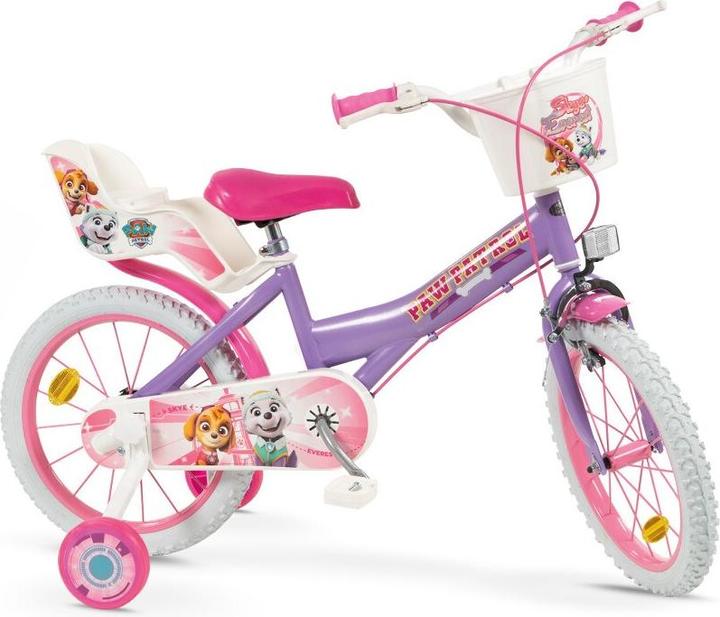 Immagine prodotto Toimsa Rower dziecięcy 16 Psi Patrol Fiolet 1680 Girl + Kask dziecięcy Psi Patrol różowy 10896