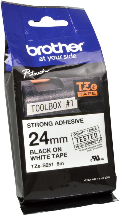 Produktbild Brother Tze-S251 (2.40 cm, Schwarz, Weiss)