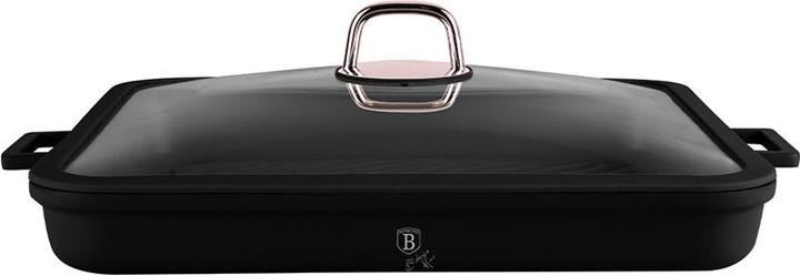 BerlingerHaus Haus Grillpfanne mit Deckel Black Rose Collection (34 cm, Grill pan, Cast aluminium)