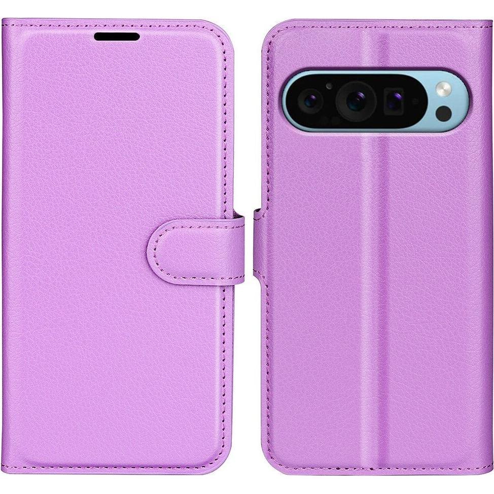 Cover-Discount Google Pixel 9 / 9 Pro - Leder Etui Hülle (Google Pixel 9 Pro), Smartphone Hülle, Violett