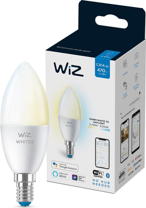 Actual product image WiZ smart bulb (E14, 470 lm, 1 x)