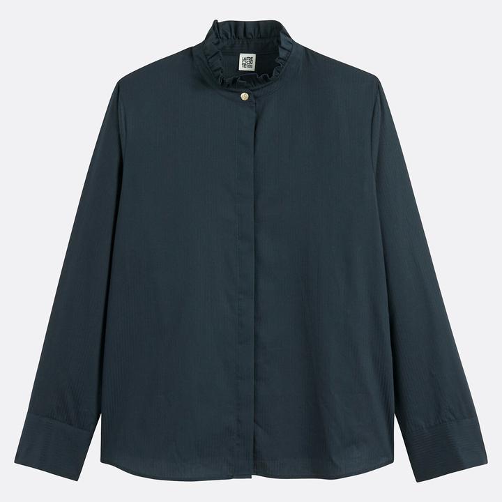 Produktbild La Redoute Collections Langärmelige Bluse mit gerüschtem Stehkragen (50)