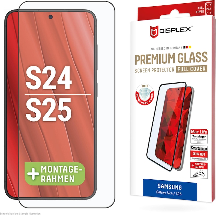 Produktbild Displex Real Glass, Full Cover Panzerglas (1 Stück, Samsung Galaxy S24, Samsung Galaxy S25)