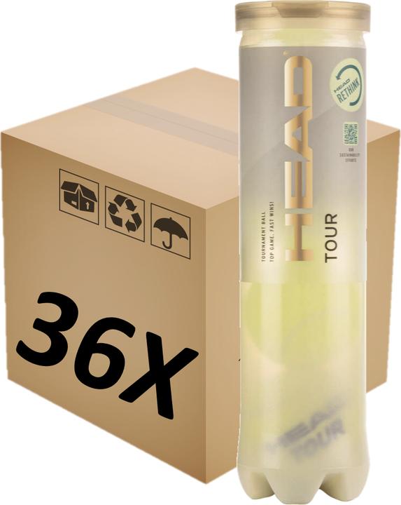 Actual product image Head Tour 36x 4 can tennis balls