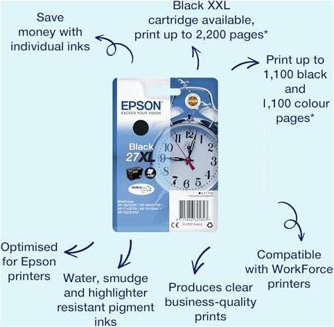 Produktbild Epson 27XL DuraBrite Ultra (BK)