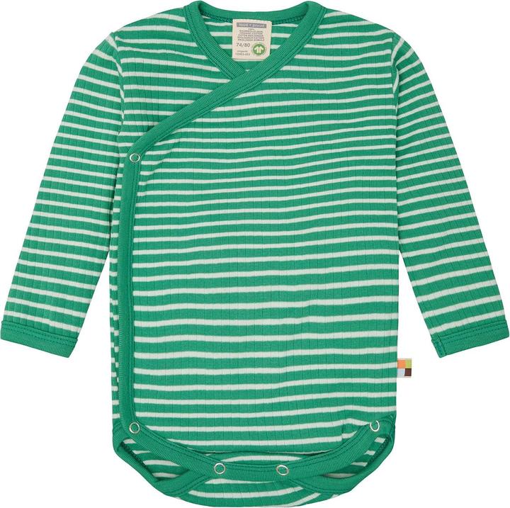 Produktbild loud + proud Wickelbody langarm gestreift mit Rippe (74)