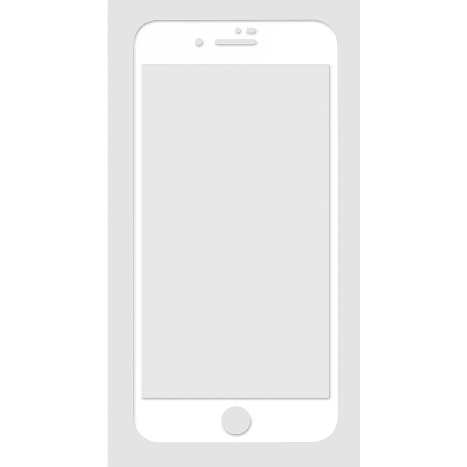Woodcessories 3D Premium Glass iPhone 6+/ 7+/ 8+ White (1 Stück, Apple iPhone 6 Plus), Smartphone Schutzfolie, Weiss