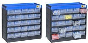 Produktbild eurokraft pro Kleinteilemagazin VARIOPLUS PRO, HxBxT 285x300x135, 25 Schubladen, 25 Trennstege (13.50 cm, 28.50 cm)