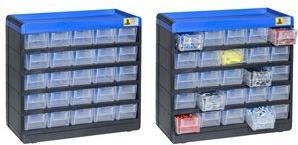 Produktbild eurokraft pro Kleinteilemagazin VARIOPLUS PRO, HxBxT 285x300x135, 25 Schubladen, 25 Trennstege (13.50 cm, 28.50 cm)