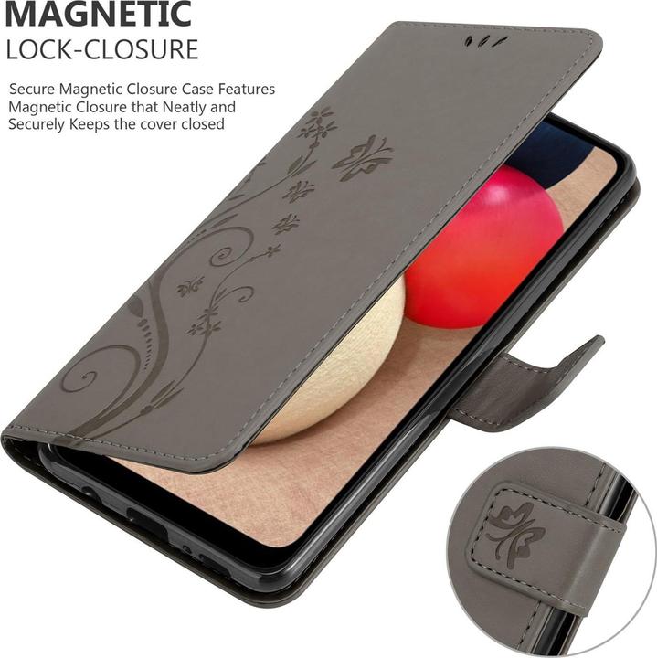 Produktbild Cadorabo Flower Book Cover (Samsung Galaxy A02s)