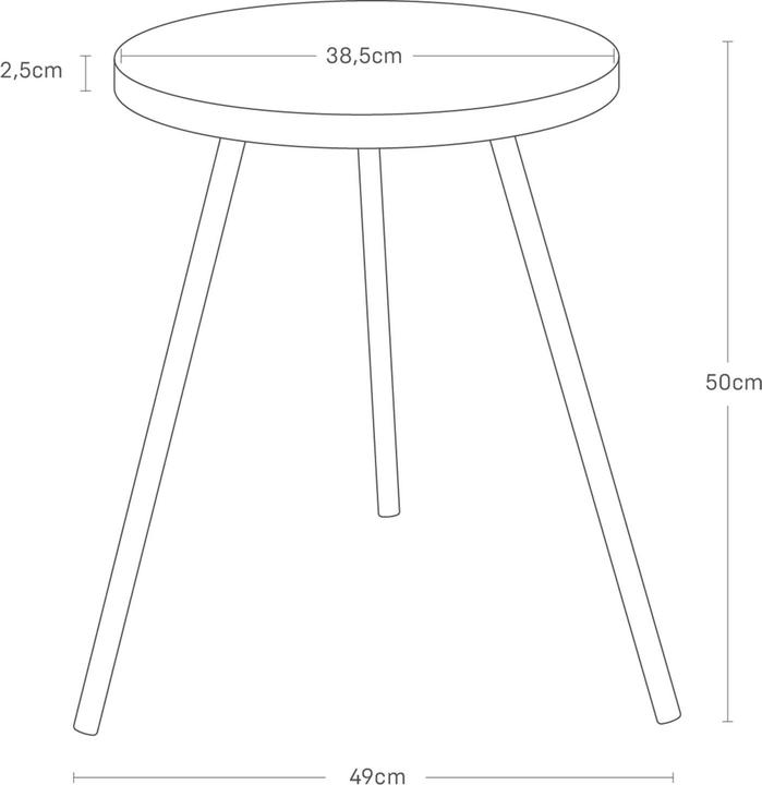 Actual product image Yamazaki Round side table TOWER (6.5 x 40.5 x 52 cm)