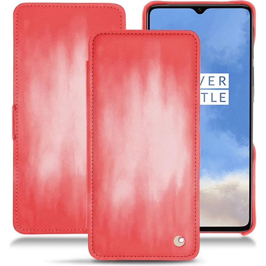 Noreve Lederschutzhülle horizontal (OnePlus 7T), Smartphone Hülle, Rosa