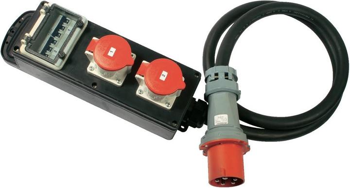 Produktbild As - Schwabe Vollgummi-Steckdosenleiste (2 x, CEE, 2 m)