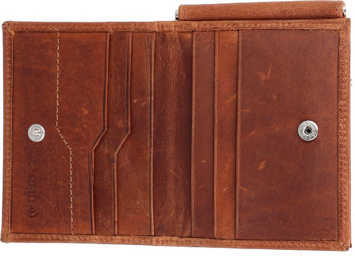 Actual product image Mika Wallet RFID leather 11 cm with money clip