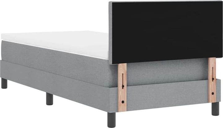 Image du produit VidaXL Lit Boxspring avec matelas & LED Gris clair 90x200 cm Tissu (90 x 200 cm)