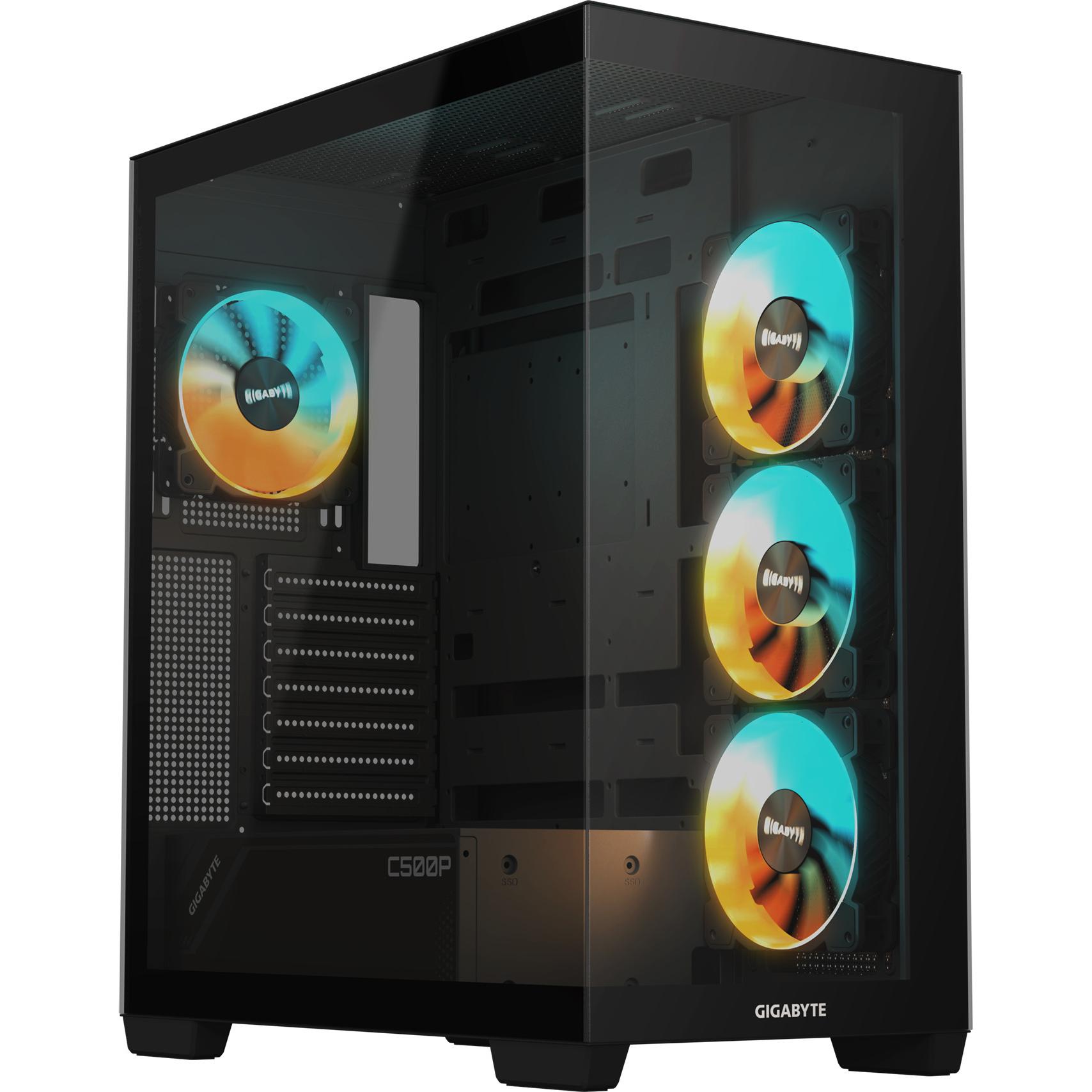 Gigabyte Case GB-C500P ST MidiTower Case product features Transparent panel ATX MicroATX MiniITX Col