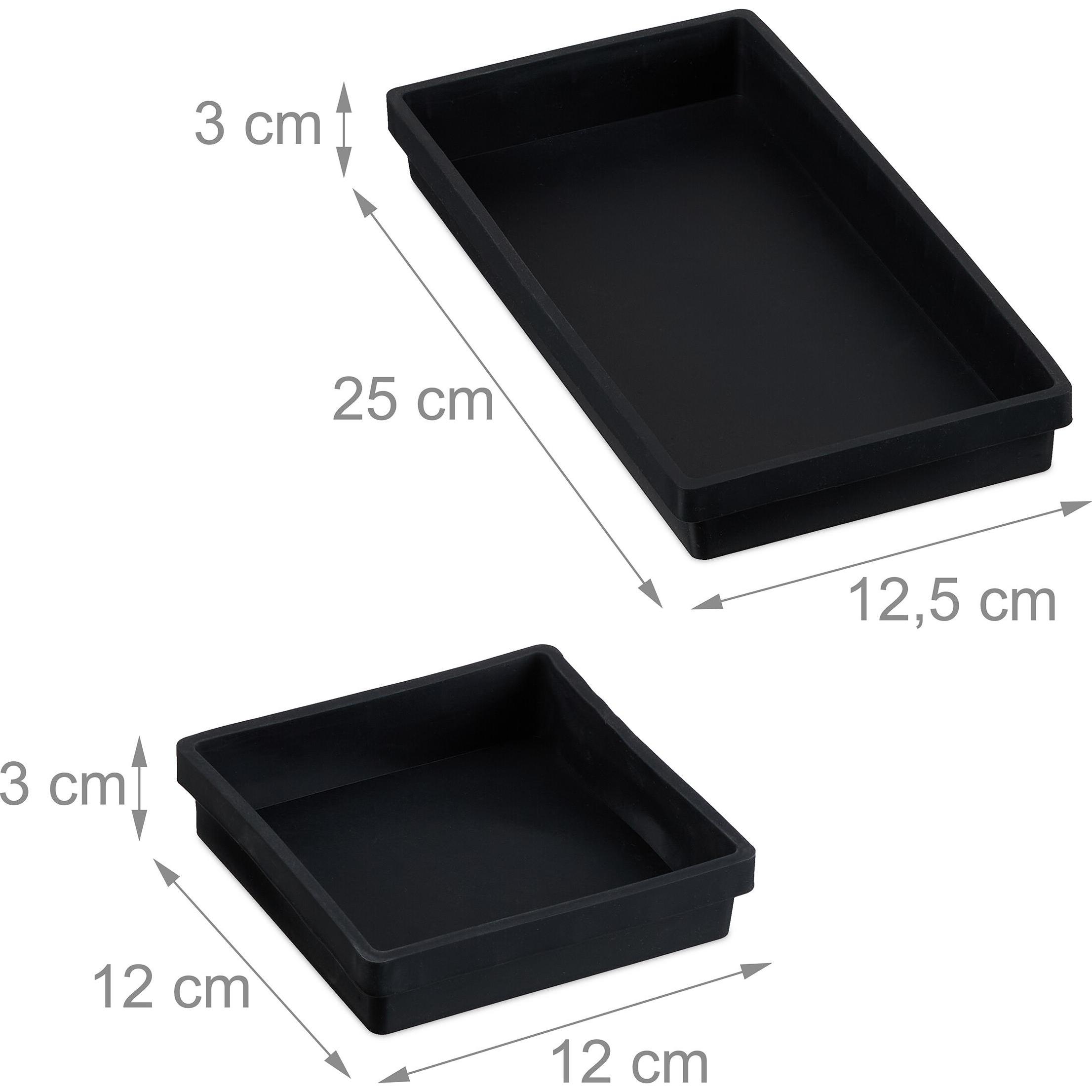 Thumbnail - Relaxdays 4-tlg. Backformen-Set, Backform, Schwarz