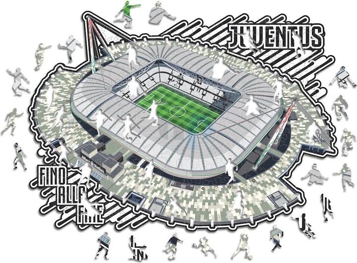 Actual product image Iconic Juventus FC - Allianz Stadium - Wooden Puzzle Size S (150 pieces) (150 pieces)