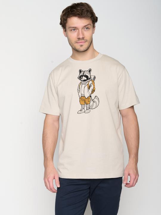 Actual product image Greenbomb T-Shirt Animal Raccoon Hike (XL)
