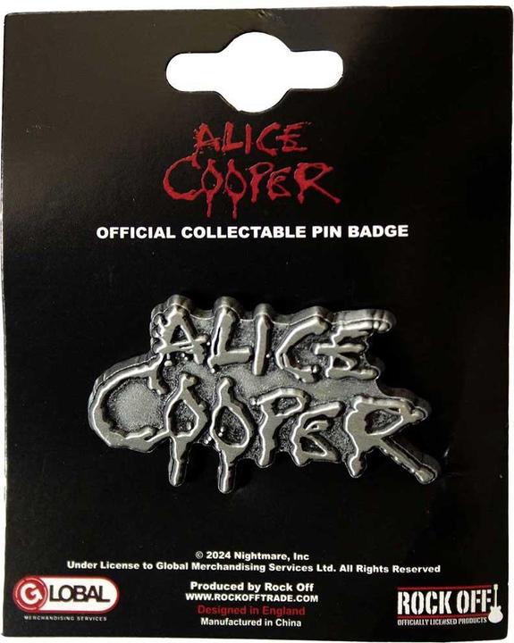 Actual product image Alice Cooper Dripping Logo Badge