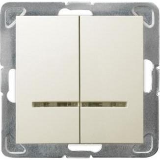 Ospel ŁP-2YS/m/27, Taster + Schalter, Beige