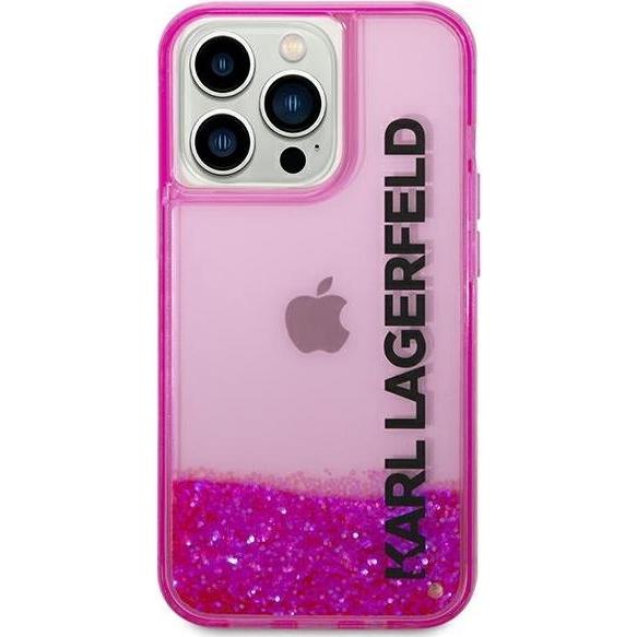 Karl Lagerfeld Hard Cover Translucent Liquid Glitter Pink, for iPhone 14 Pro, KLHCP14LLCKVF (Apple iPhone 14 Pro), Smart...