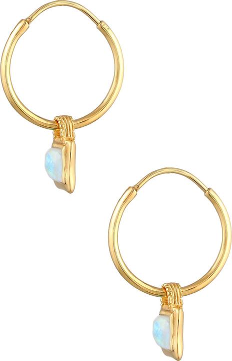 Image du produit Elli Créole, pendentif en pierre précieuse (Argent 925 sterling plaqué or, Pierre de lune)