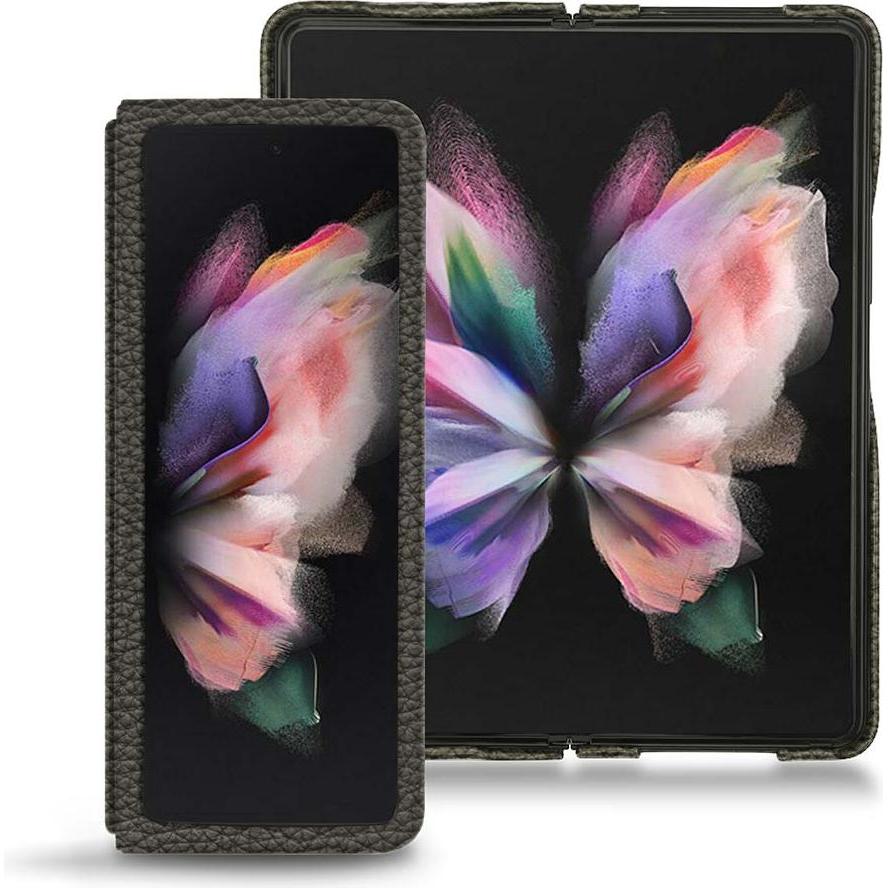 Thumbnail - Noreve Lederschutzhülle (Samsung Galaxy Z Fold3), Smartphone Hülle, Grau