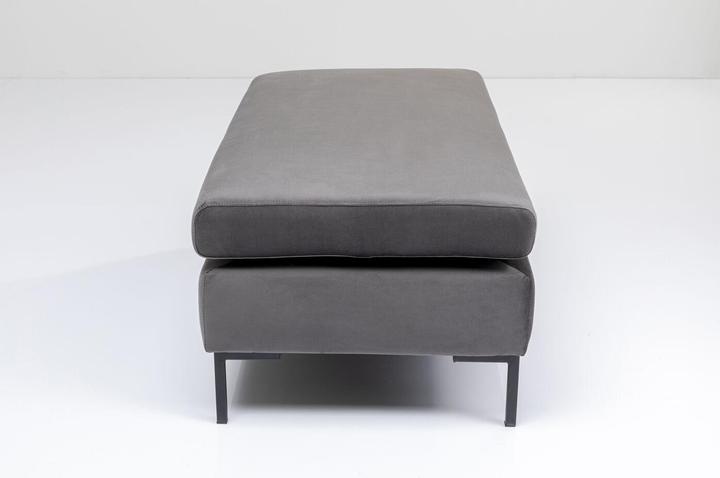Produktbild Kare Design Hocker Gianni Velvet Grau Schwarz (130 cm)
