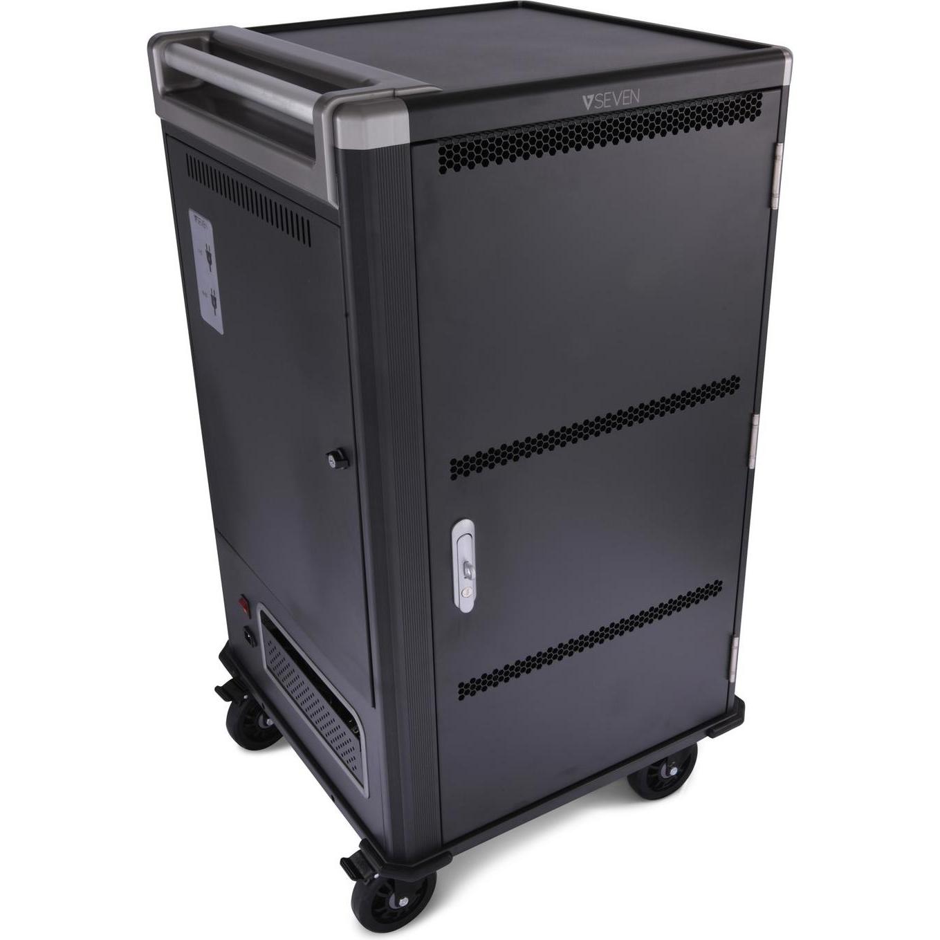 V7 Charge Cart, Notebookwagen, Schwarz