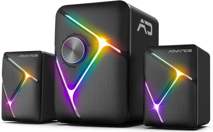 Productafbeelding Advance Enceintes 2.1 sans fil SoundPhonic RGB (Noir)
