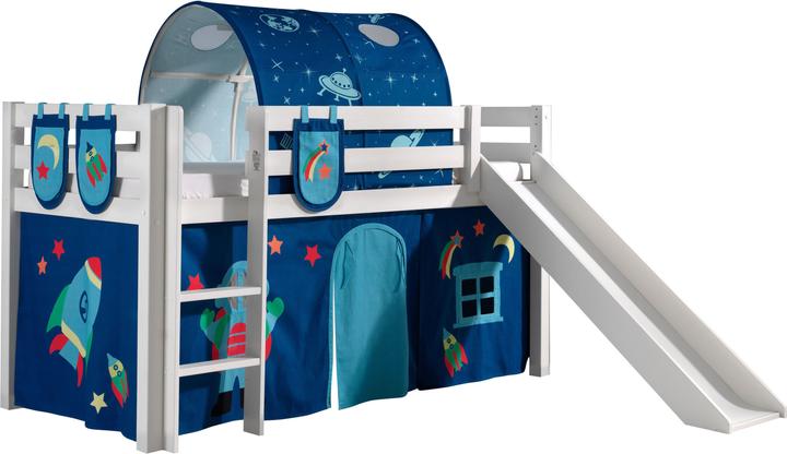 Produktbild Vipack Halbhohes Bett Astro mit Rutsche (90 x 200 cm)