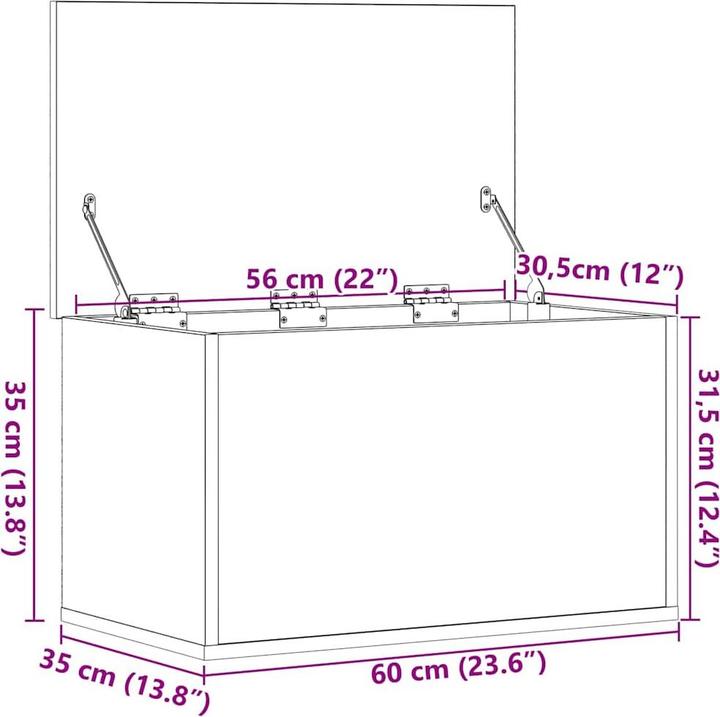 Produktbild VidaXL Aufbewahrungsbox (60 x 35 x 35 cm)