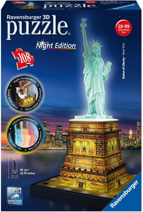 Immagine prodotto Ravensburger Statua della Libertà con luce (108 pezzi)