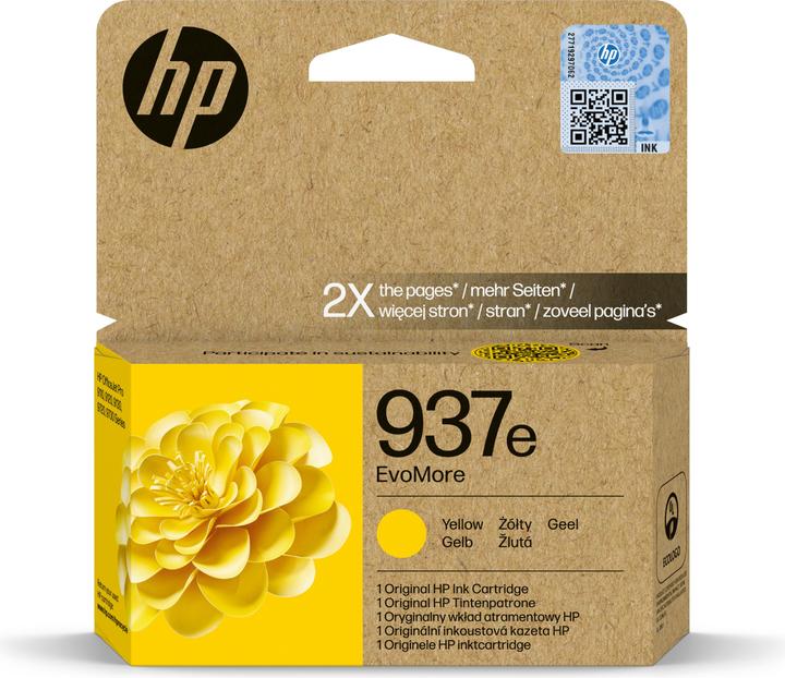 Produktbild HP 4S6W8NE#CE1 937e EvoMore OJ PRO Tinte yellow 1650Seiten (Y)