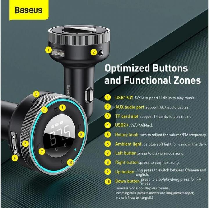Produktbild Baseus Car Wireless MP3 Charger